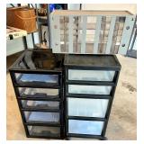 Lot of 3 Plastic Drawer Storage Organizers and Multi-Drawer Parts Cabinet Lot of 3 Plastic Drawer Storage Organizers and Multi-Drawer Parts Cabinet