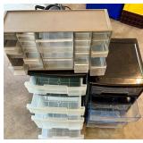 Lot of 3 Plastic Drawer Storage Organizers and Multi-Drawer Parts Cabinet Lot of 3 Plastic Drawer Storage Organizers and Multi-Drawer Parts Cabinet