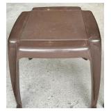 Set of 2 Wicker Outdoor Patio Chairs with Brown Side Table Set of 2 Wicker Outdoor Patio Chairs with Brown Side Table