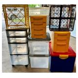 Assorted Plastic Storage Drawers and Crates Collection Assorted Plastic Storage Drawers and Crates Collection