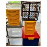 Assorted Plastic Storage Drawers and Crates Collection Assorted Plastic Storage Drawers and Crates Collection