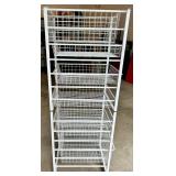 Tall Metal Wire Storage Rack with Sliding Baskets Tall Metal Wire Storage Rack with Sliding Baskets
