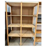 Lot of Wooden Modular Shelving Units and Open Storage Rack Lot of Wooden Modular Shelving Units and Open Storage Rack