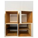 Lot of Wooden Modular Shelving Units and Open Storage Rack Lot of Wooden Modular Shelving Units and Open Storage Rack