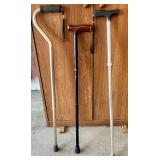 Set of 3 Adjustable Walking Canes with Rubber Tips Set of 3 Adjustable Walking Canes with Rubber Tips