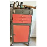 Rolling Metal Tool Chest with Hand Tools and Workshop Accessories Rolling Metal Tool Chest with Hand Tools and Workshop Accessories