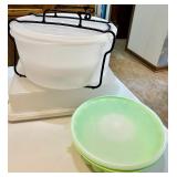 Collection of Tupperware Storage Containers and Carriers with Lids Collection of Tupperware Storage Containers and Carriers with Lids