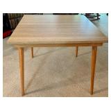Square Vintage Laminate Kitchen Table with Wood Legs Square Vintage Laminate Kitchen Table with Wood Legs