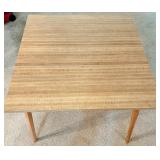 Square Vintage Laminate Kitchen Table with Wood Legs Square Vintage Laminate Kitchen Table with Wood Legs