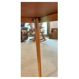 Square Vintage Laminate Kitchen Table with Wood Legs Square Vintage Laminate Kitchen Table with Wood Legs