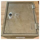 Vintage Metal Safe Box with Combination Lock and Instructions Vintage Metal Safe Box with Combination Lock and Instructions