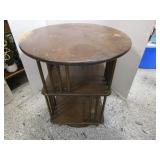 Antique Revolving Library Table