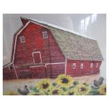 Vintage Window - Barn & Sunflowers