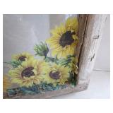 Vintage Window - Barn & Sunflowers