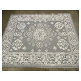 7 ft 9 in x 9 ft 10 in Gray and White Decorative Area Rug
