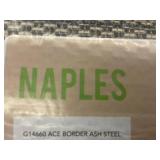 Nourison Naples 5ft 3in x 7ft Area Rug, Ace Border Ash Steel