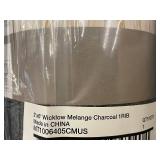 Fibersense Wicklow Charcoal Runner Rug 24 x 72 in Factory-Sealed