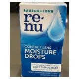 Lot of 6 Bausch + Lomb Renu Contact Lens Moisture Drops 0.27oz Each