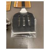 BBQ Tool Set with Tongs, Deluxe Grid Brush, and Spatula