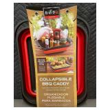 Mr. Bar-B-Q Collapsible BBQ Caddy Organizer with Lid and Dividers