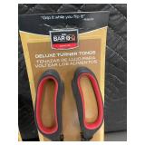 Mr. Bar-B-Q BBQ Tool Trio: Kickstand Tongs, Dual Grill Brush, Deluxe Turner Tongs