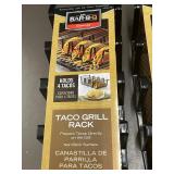 Set of 3 Mr. Bar-B-Q Taco Grill Racks Holds 4 Tacos Each