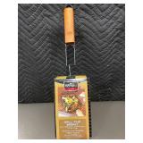 Mr. Bar-B-Q Grill Flip Basket with Wooden Handle