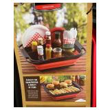 Mr. Bar-B-Q Collapsible BBQ Caddy Organizer with Lid and Dividers