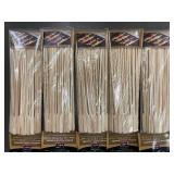 Lot of 5 Packs Mr. Bar-B-Q Bamboo Paddle Skewers 12 inch 50 Count Each