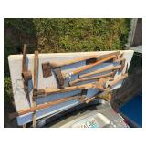 LARGE LOT TO BIG HANDLED TOOLS LARGE LOT TO BIG HANDLED TOOLS