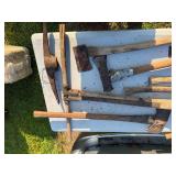 LARGE LOT TO BIG HANDLED TOOLS LARGE LOT TO BIG HANDLED TOOLS