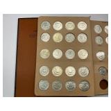Complete 35pc Set of Franklin Silver Half Dollars in Dansco Album