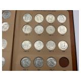 Complete 35pc Set of Franklin Silver Half Dollars in Dansco Album