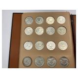 Complete 35pc Set of Franklin Silver Half Dollars in Dansco Album