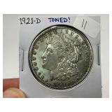 1921-D Morgan Silver Dollar Toned!