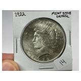 1922 Peace Silver Dollar