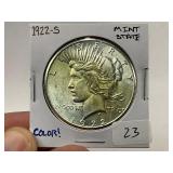 1922-S Peace Silver Dollar