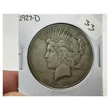 1927-D Peace Silver Dollar