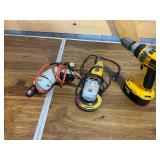 Lot of 3 Used DeWalt Power Tools: Drill, Grinder, and Polisher