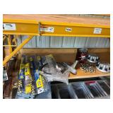 Assorted Automotive Parts Including Wiper Blades, Coupler, and Hubcaps