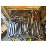 Collection of Various Hand Tools Including Wrenches and Clamps