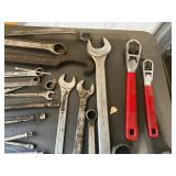 Collection of Various Hand Tools Including Wrenches and Clamps