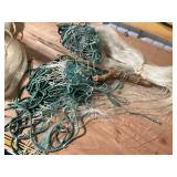 Collection of Green and White Fishing Nets