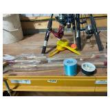 Assorted Fishing Gear with Rods, Reels, and Accessories