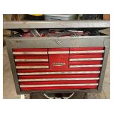 Used Craftsman Red Metal Tool Chest with Assorted Tools