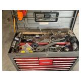 Used Craftsman Red Metal Tool Chest with Assorted Tools