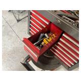 Used Craftsman Red Metal Tool Chest with Assorted Tools