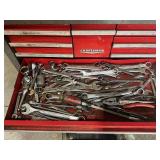 Used Craftsman Red Metal Tool Chest with Assorted Tools