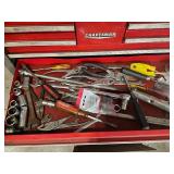 Used Craftsman Red Metal Tool Chest with Assorted Tools