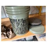 Hunting Gear Set with Camo Chair, Bucket, and Tree Belts